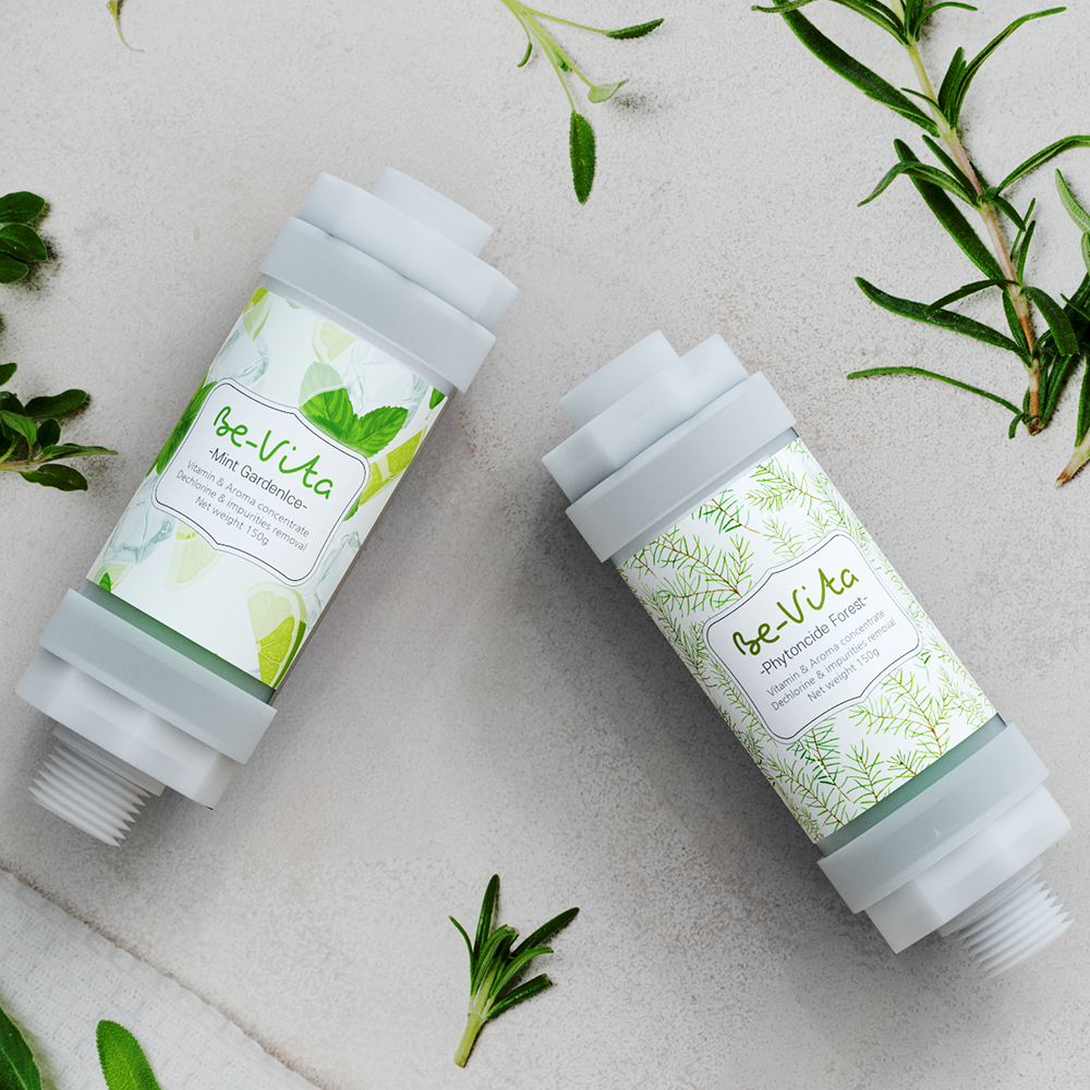 Mint Scent Non Toxic Material MSDS Test Report Vitamin Shower Filter Made In Korea Bevita Chlorine Removal Mint Garden Scent