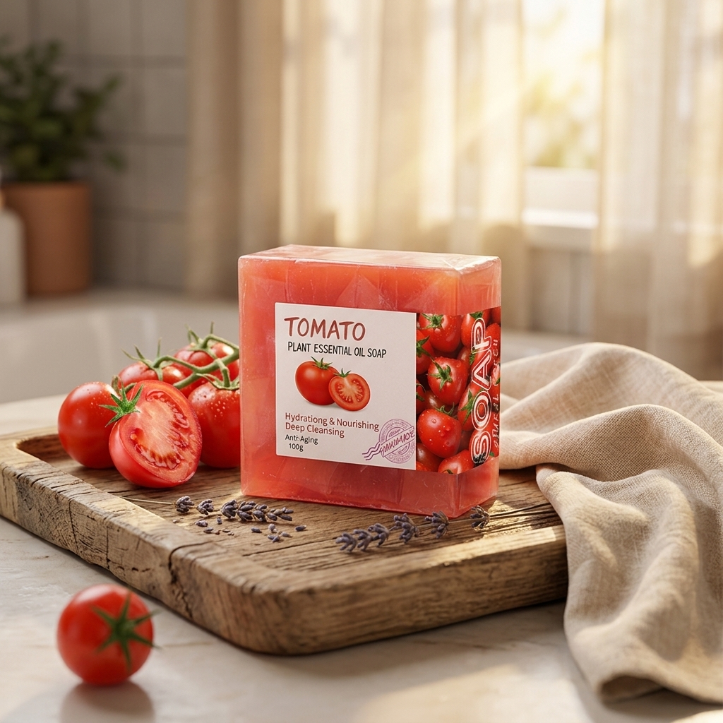 Beauty Skin Lightening Natural Nourishing Cleaning Moisturizes Bar Sustainable Private Level Tomato Soap Whitening
