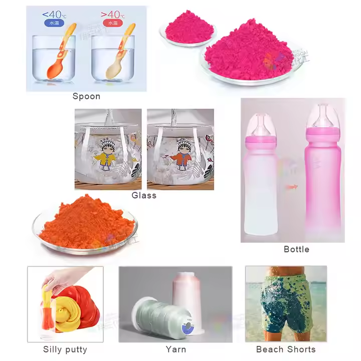 Wholesale Thermochromic Pigment Powder Heat Sensitive Color Changing Pigment Reversible Powder for Fabric Dye Cosmetic Ink Resin