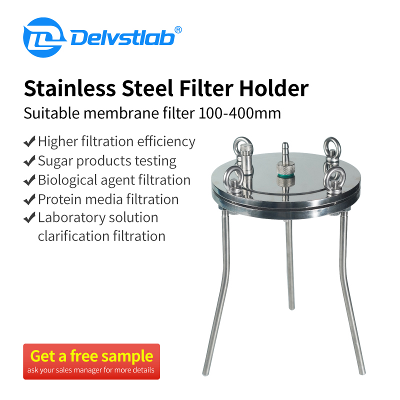 150mm 316 Stainless Steel UV Ink Protein Medium Single Layer Vacuum Filter Lab Ink Filtration