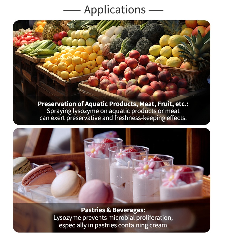 Food Grade Lysozyme Enzyme Powder &ge;2000U/mg | Broad Spectrum Antimicrobial Enzyme For Food Preservative