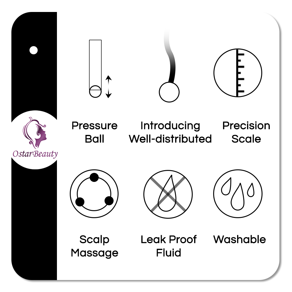 OstarBeauty 5ML Hair Serum Applicator Scalp Comb Hair Growth Oil Treatment Convenient Medicine Hair Oil Scalp Massage Tool