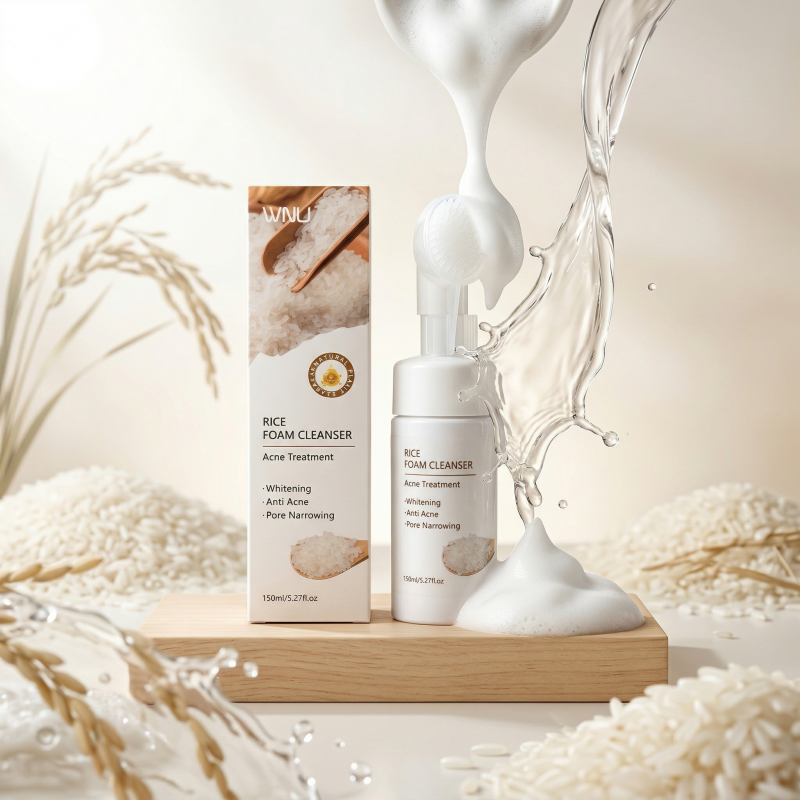 WNU OEM Turmeric Whitening Foam Cleanser Deep Cleansing Oil-free Moisturizing Brightening Facial Cleanser