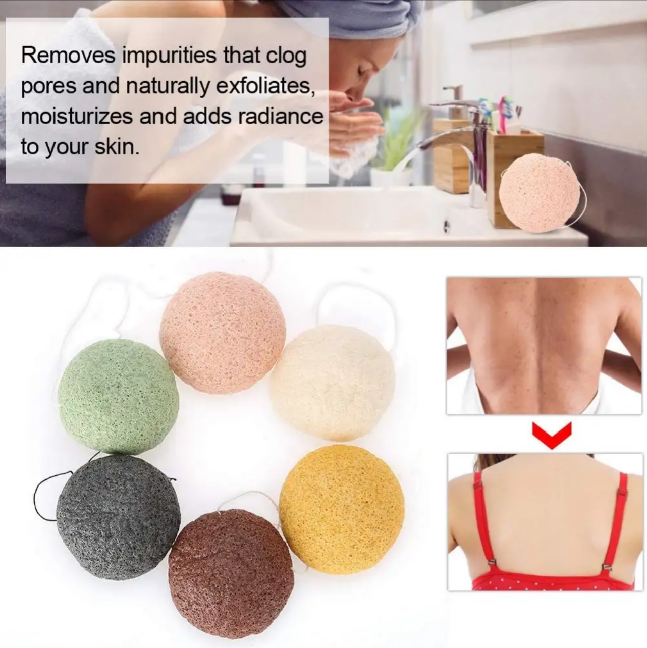 Organic 100% Natural Konjac Cleansing Facial Sponges Custom Packaging Acceptable Soft Konjac Sponge For Face Body Washing