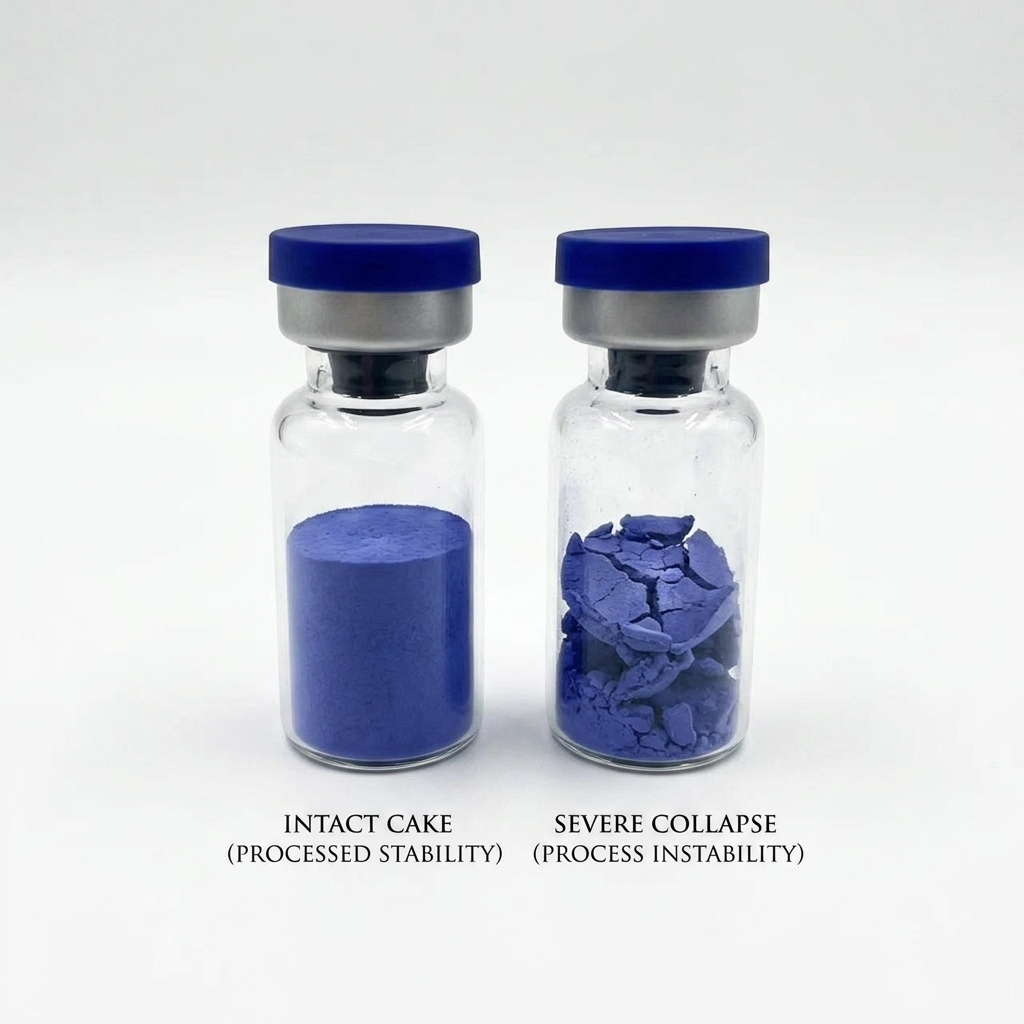 99% GHK-Cu Freeze-Dried Powder Herbal Extract Anti-Wrinkle Firming and Anti-Aging Cosmetics Packaged in Glass Bottle