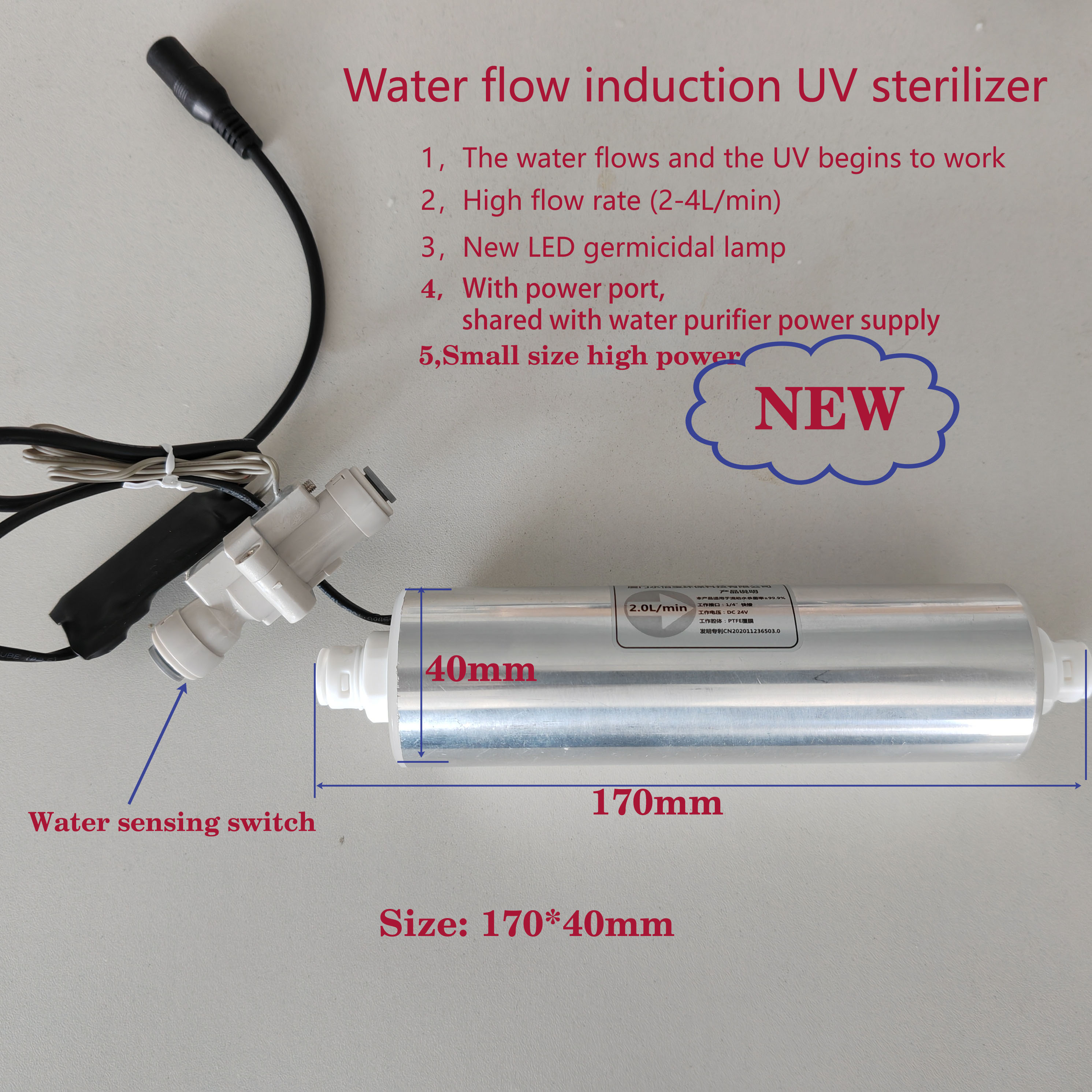 Fully Automatic UV-LED Sterilizer New Water Purifier Parts with Water Sensor Switch Super Long Order