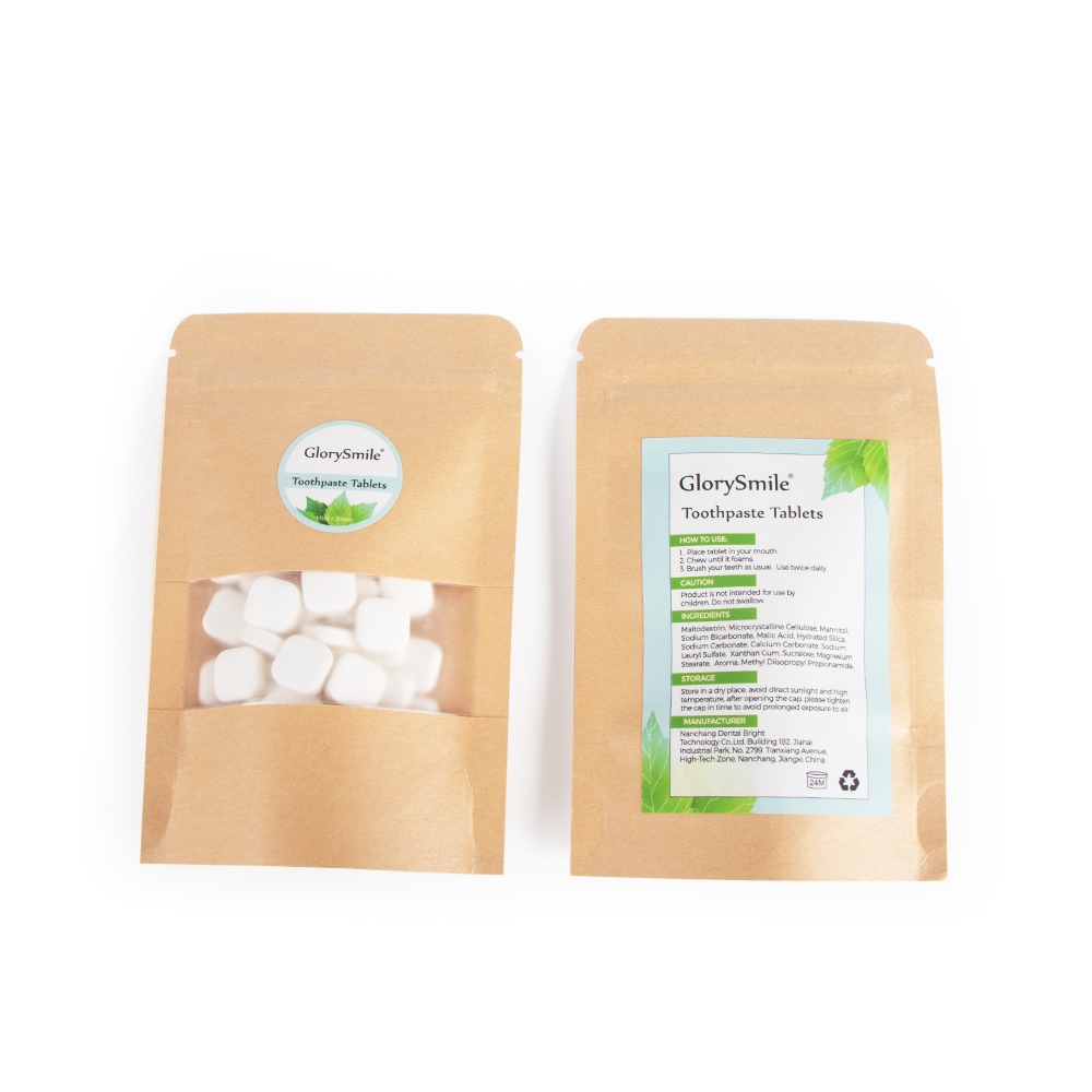 Private Label Mint Activated Carbon Cherry Blossoms Toothpaste Tablets Eco Friendly Toothpaste Tablets