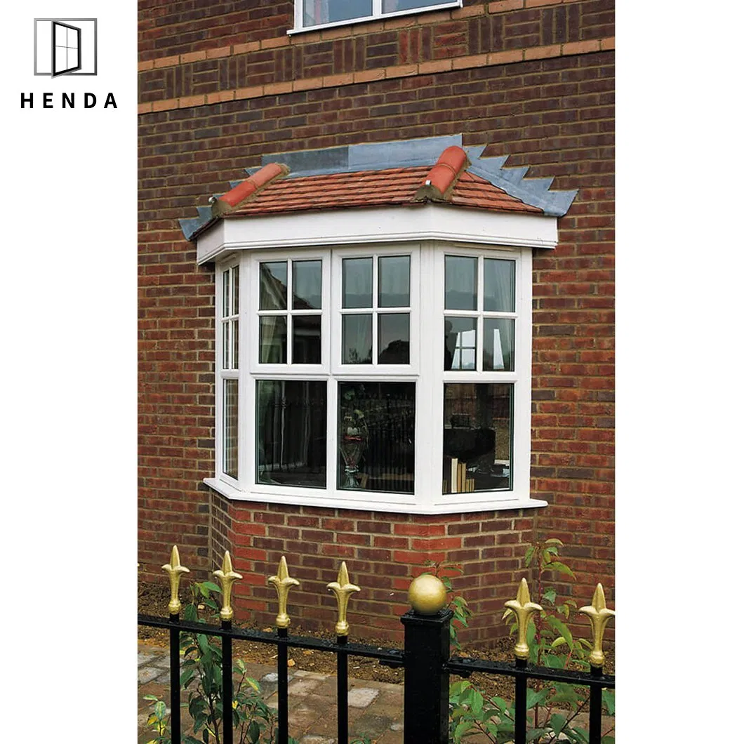 Factory Manufacturer Grill Design Aluminum Awning Bow Bay French Casement Swing Window with Mosquito Nets