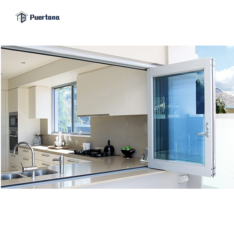 Aluminum Kitchen Glass Folding Window for Home Double Glazed Bifold Windows and Doors Aluminum Alloy