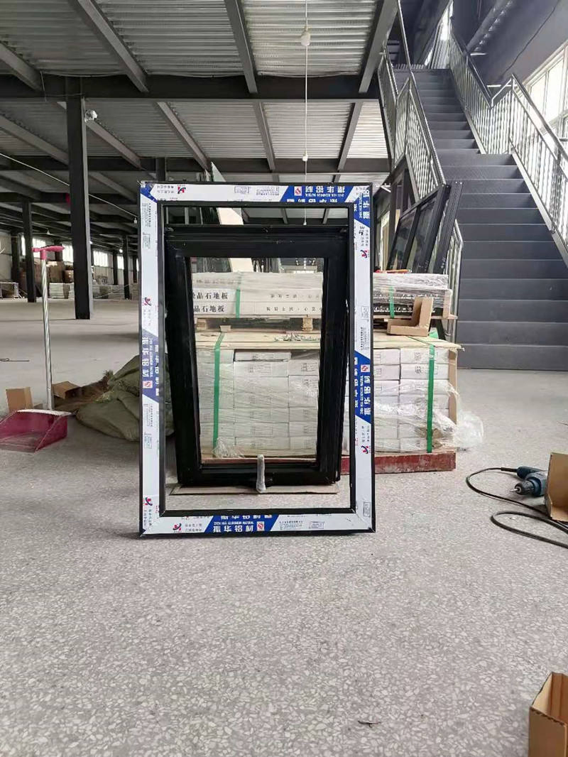 Vertical Pivot Opening Aluminum Awning Top Hung Windows Vertical Hinged Window with Tempered Glass