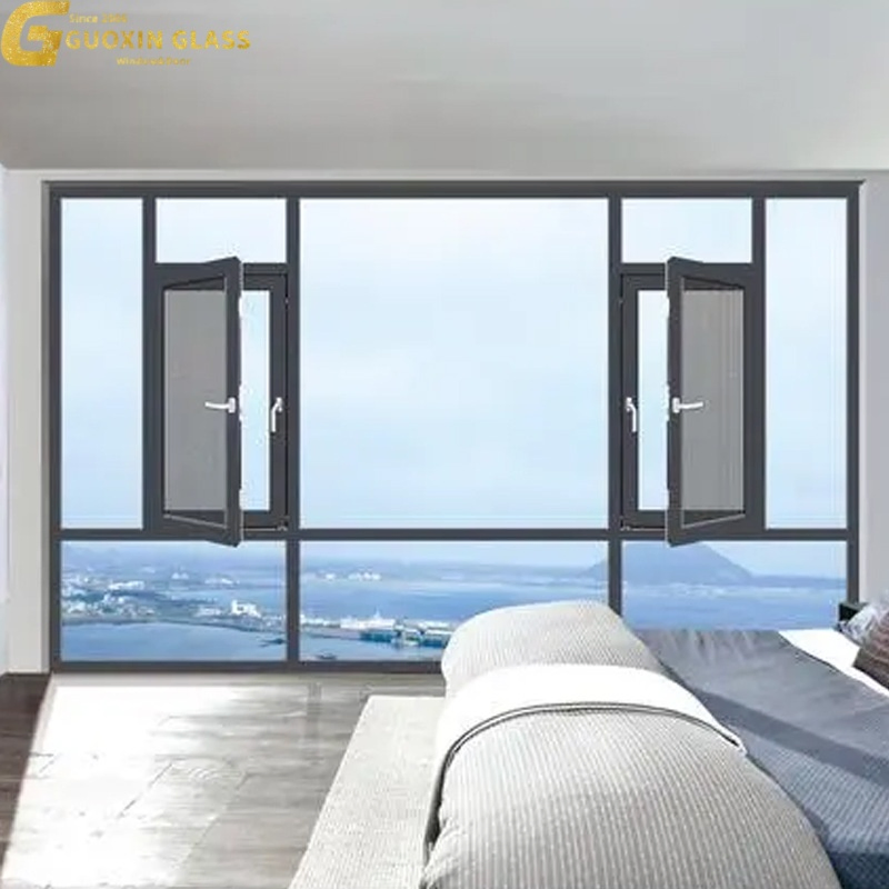 Premium Guoxin Aluminum Double Glazing Window for Soundproofing