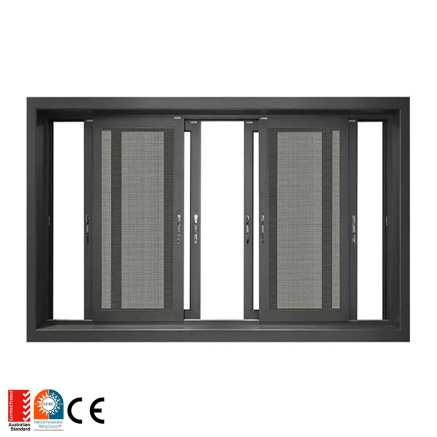 2X12 Sliding Aluminium Triple Glazing White Sound Proof Window Rough Opening