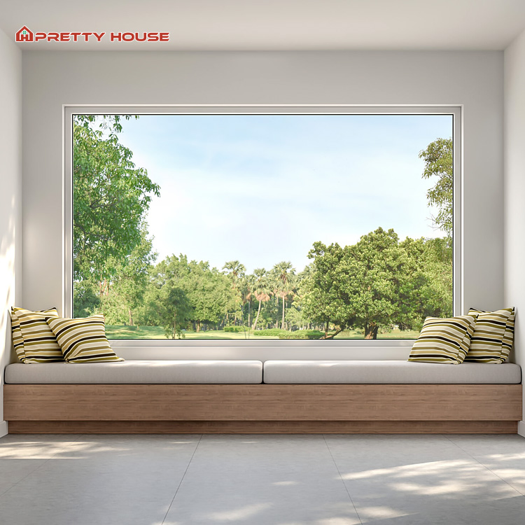 Modern Designs Aluminum Fixed Windows Picture Window Double Tempered Glass