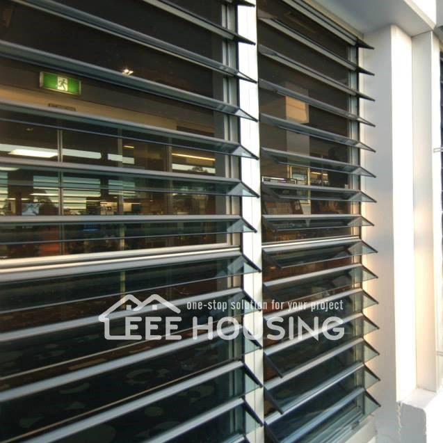 China Factory Supply Security Tinted Jalousie Window with Hurricane-Proof Louvre Shutter