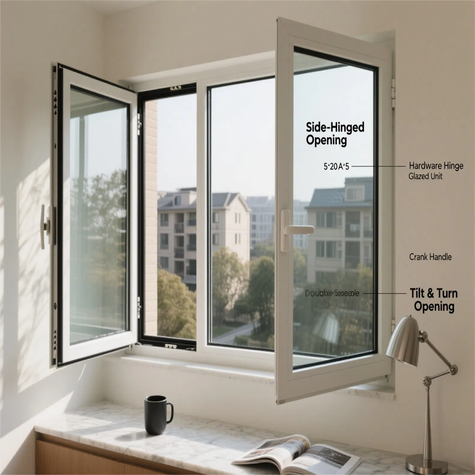 Affordable PVC/UPVC Inward Opening Hopper Window – Durable &amp; Stylish for Any Space