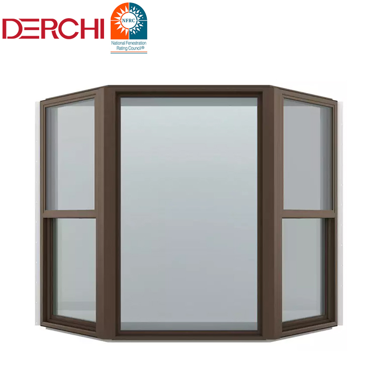 House Double Glazed Bay Windows Hurricane Impact Aluminum Bow Windows