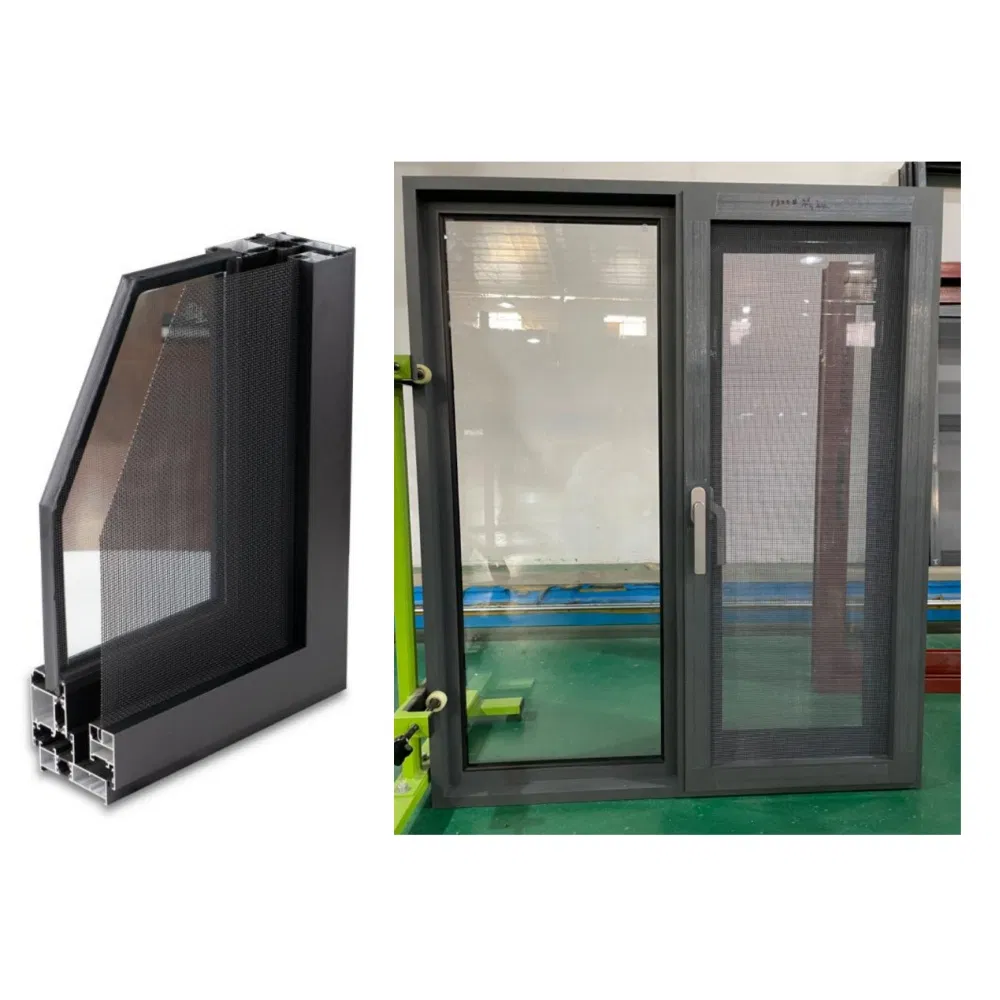 High Standard Modern Design Aluminum Tilt Turn Windows Double Glazing for Hotels Soundproof Casement Windows Swing Bedrooms