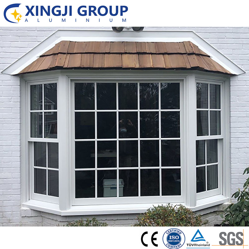 Aluminum Black French Bay/Awning/Bow Windows with Double Tempered Glass