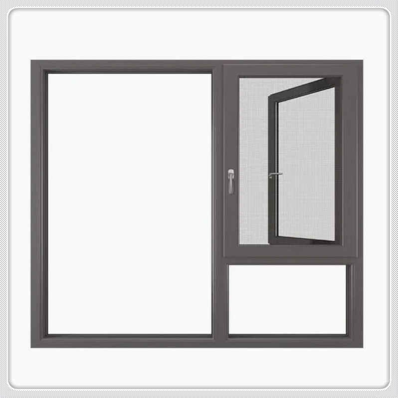 Stylish Gold Stainless Steel Hopper Functional Windows with Single Layer Coated Glass