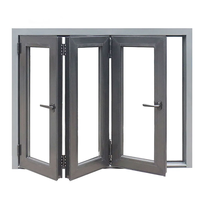 Customized High Quality Tempered Glass Bifold Window Aluminum Bi-Folding Window for House