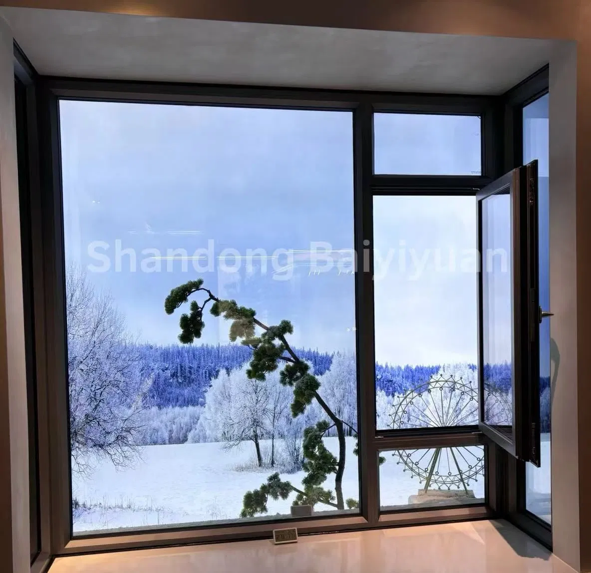 Customized Latest Design Double Layer Low-E Glass Aluminium Profile Tilt and Turn Window Energy Efficient Window Aluminum Casement Window for House