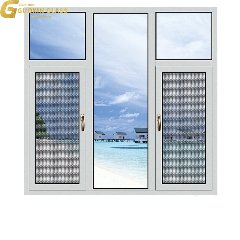 Premium Guoxin Aluminum Double Glazing Window for Soundproofing
