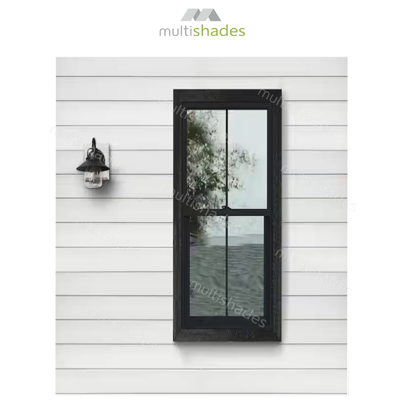 Penjoy Popular Style Original Manufacture Customized Sliding Window Double Hung Window Black Aluminium Window Noise Reduction Tempered Glass Aluminum Window