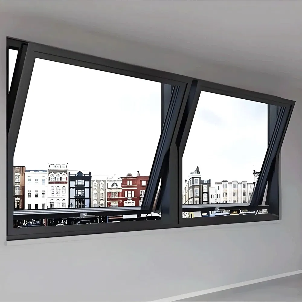 Modern Design 5mm+12A+5mm Glass Thickness Pivot Aluminum Window for Apartment