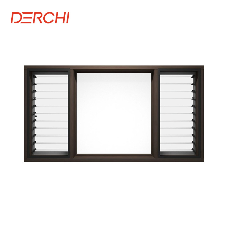 Aluminium Louvre Window Balcony Jalousie Burglar Proof Aluminium Louvre Window with Mosquito Net Louvre Extrusion Profile