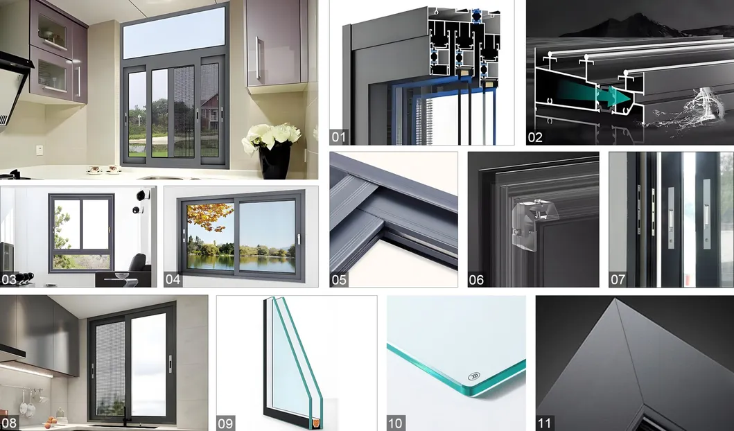 Aluminum Fixed Floor Ceiling Windows