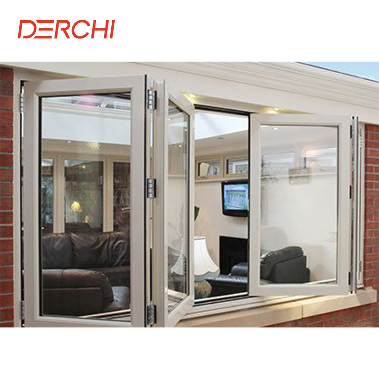 Accordion Folding Windows Aluminum Bifold Folding Glass Windows Aluminium Window Design Double Glazed Window