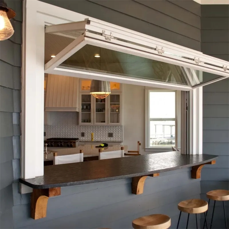 High Quality Aluminum Tempered Glass Bifold Window Folding Windows