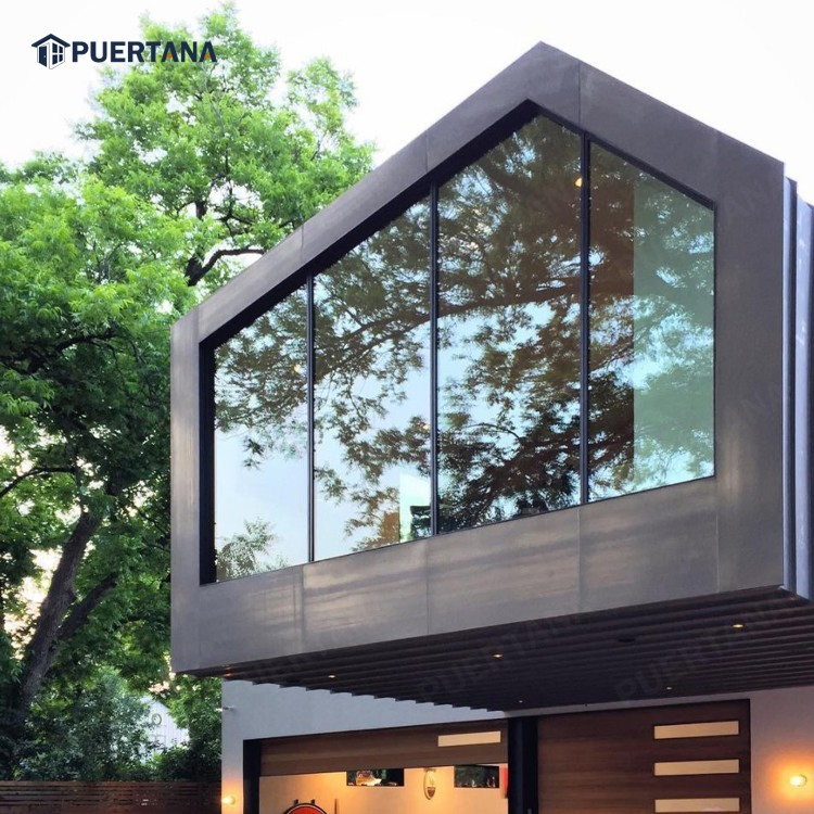 House Garden Windows Round Aluminium Corner Bow Tempered Glass Aluminum Bay Windows