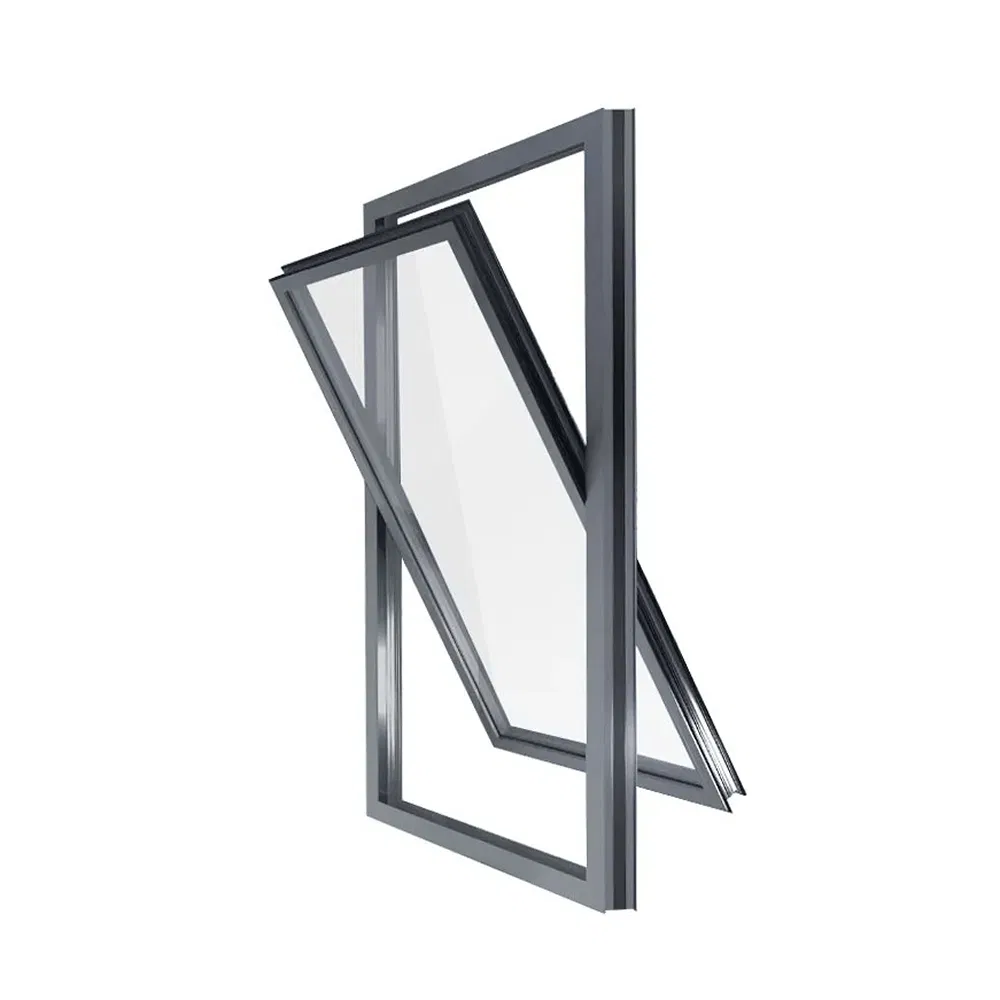 Double Glazing Thermal Break EPDM Sealing System Aluminum Pivot Window