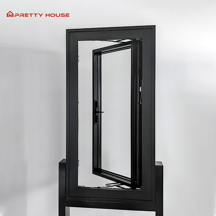 Custom Double Glazing Color Soundproof Outside Opening Aluminum Casement Window