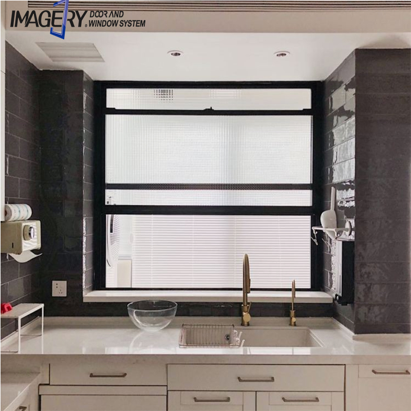 Latest Design Double Single Hung Tempered Glass Aluminum Vertical Sliding Window