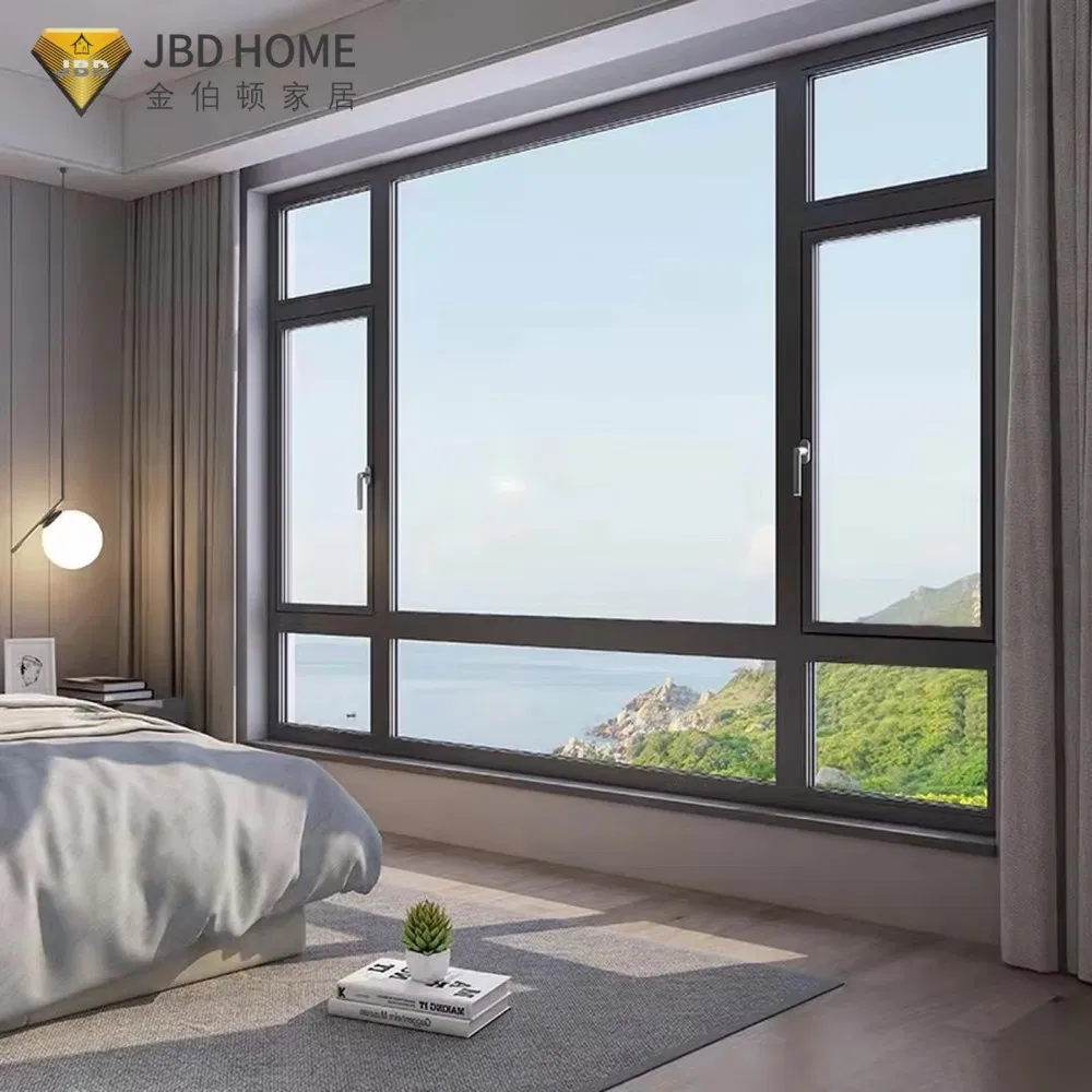 Stylish Aluminum Casement Windows with Energy-Saving Double Glazing (Soundproof)