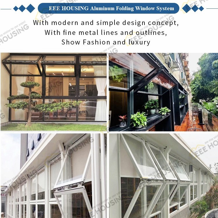 High-Quality Concession Window for Commercial Bifold Glass Window Folds up and out
