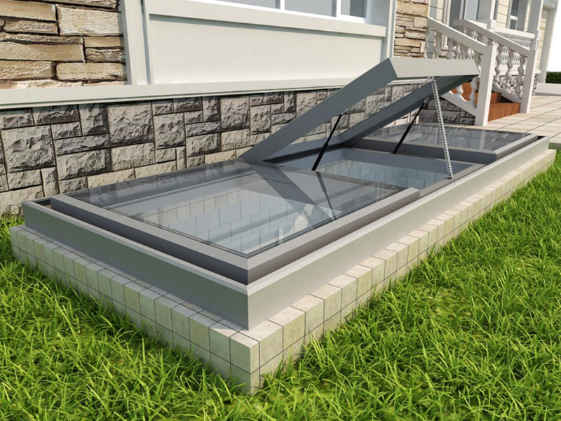 Electric Automatic Aluminum Roof Skylight Glass Casement Pivot Burglarproof Sliding Skylight Windows