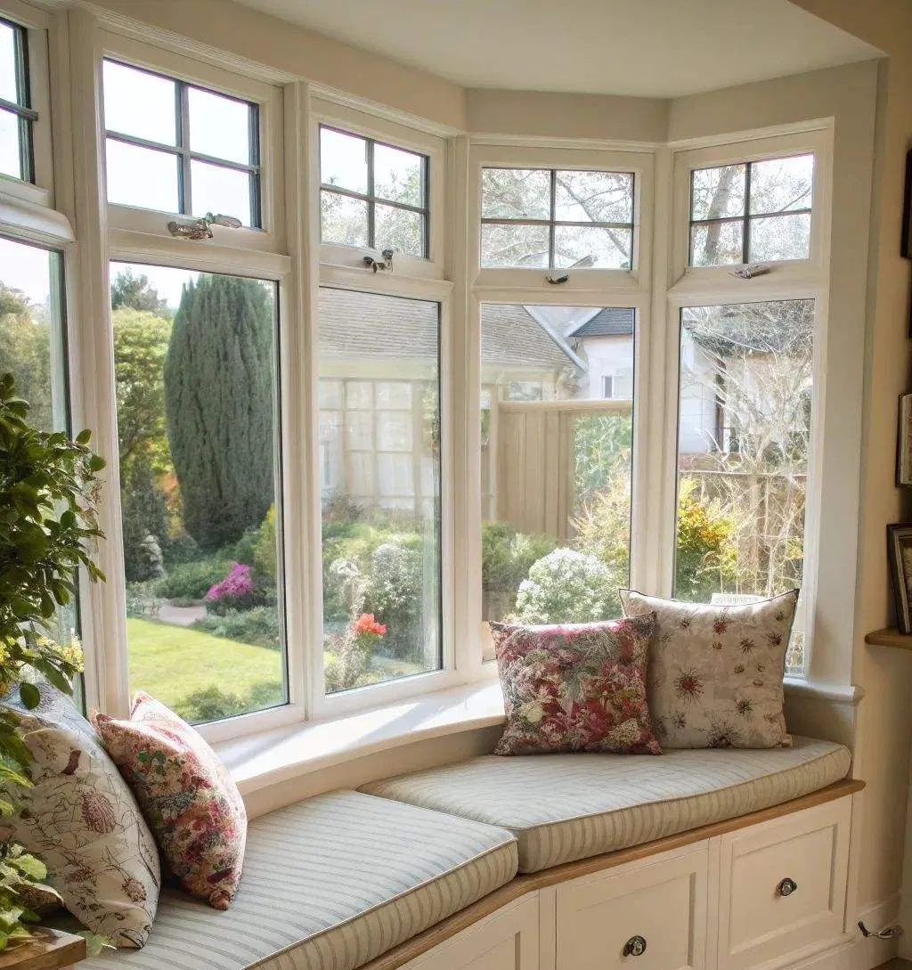 Multishades New Design High-Quality Aluminum Heat Insulated Thermal Break Tempered Glass Bay Bow Casement/Fixed Aluminium Metal Window