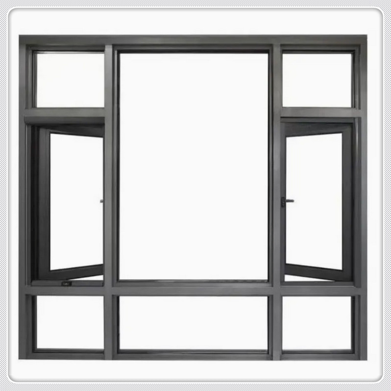 Stylish Gold Stainless Steel Hopper Functional Windows with Single Layer Coated Glass