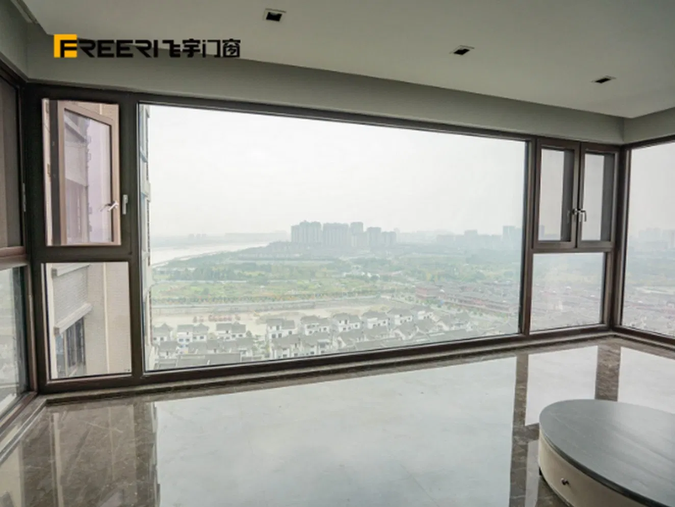 China Custom Factory Double Glazed Soundproof Home Roof Balcony Noise-Proof Thermal Break Aluminium Metal Glass Casement Casement Aluminum Window and Door