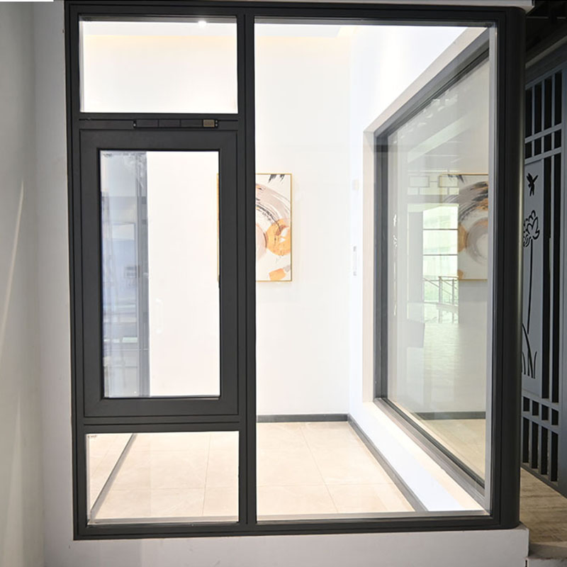 Aluminium Bay/Bow Window House Apartment with Stainless Steel Mosquito Net Double Glass