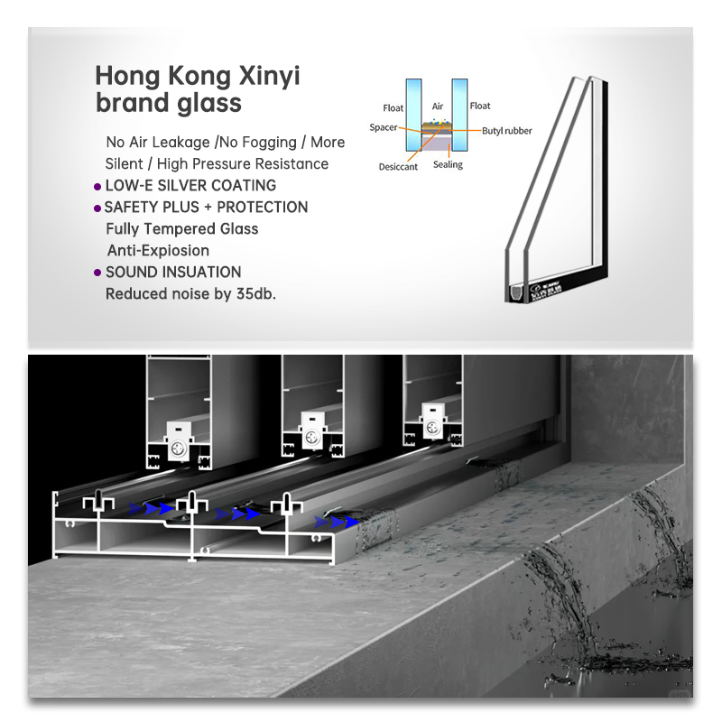Eehe Modern Tinted Sliding Window Price with Quality Hopper Nfrc