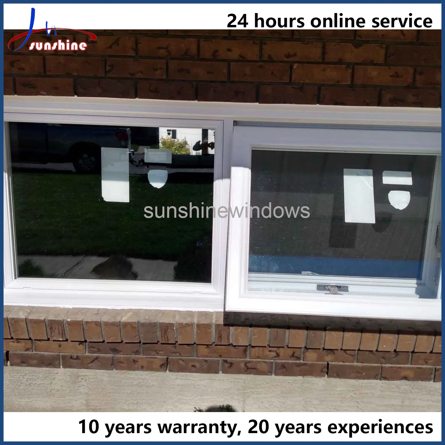 Outward Opening Durable Hopper Window Smart Design White UPVC Awning Window