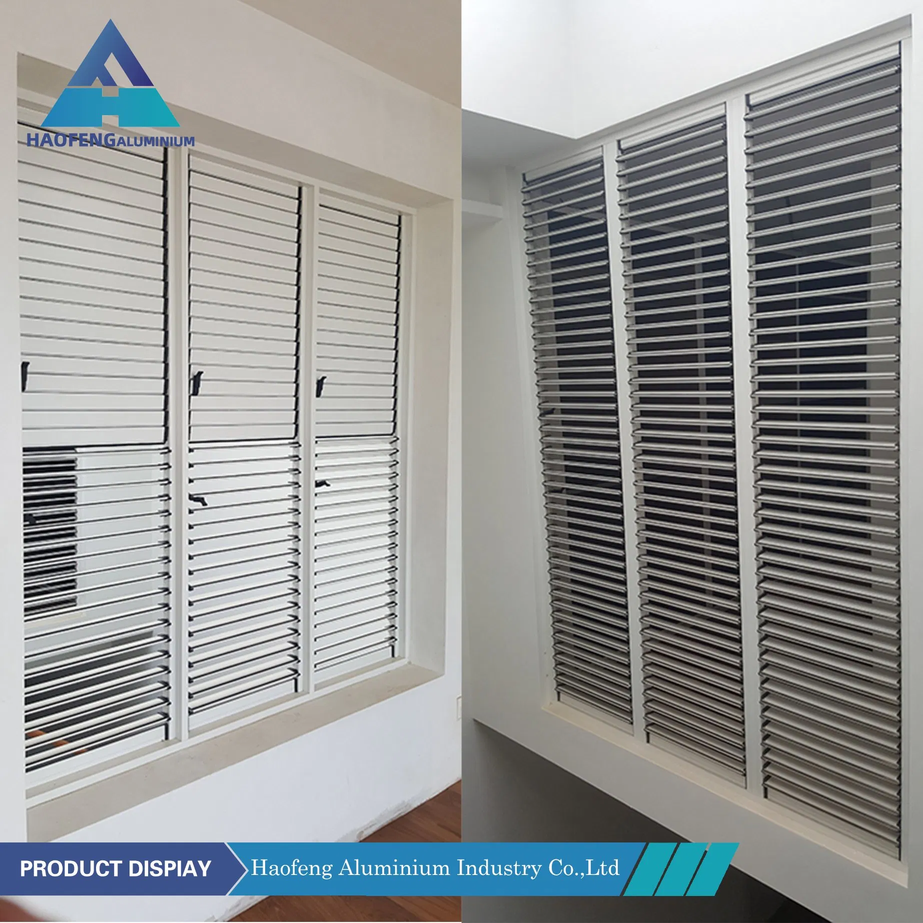 Wall Decorative External Aluminium Vertical Louvres Jalousie Windows for Sale