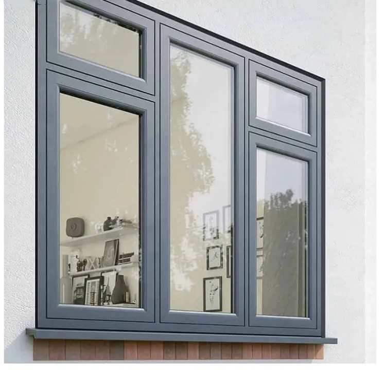 Manufacturer Supplier Aluminium Bow Bay Double Insulation Glass Casement Bay Window