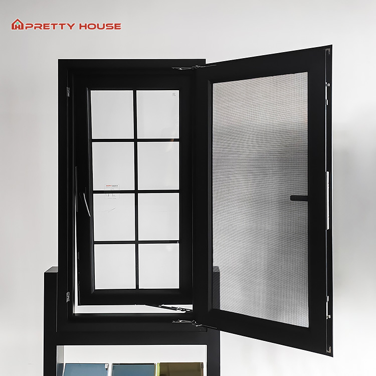 Modern Designs Aluminum Casement Window Triple Glazed Double Glazed for House