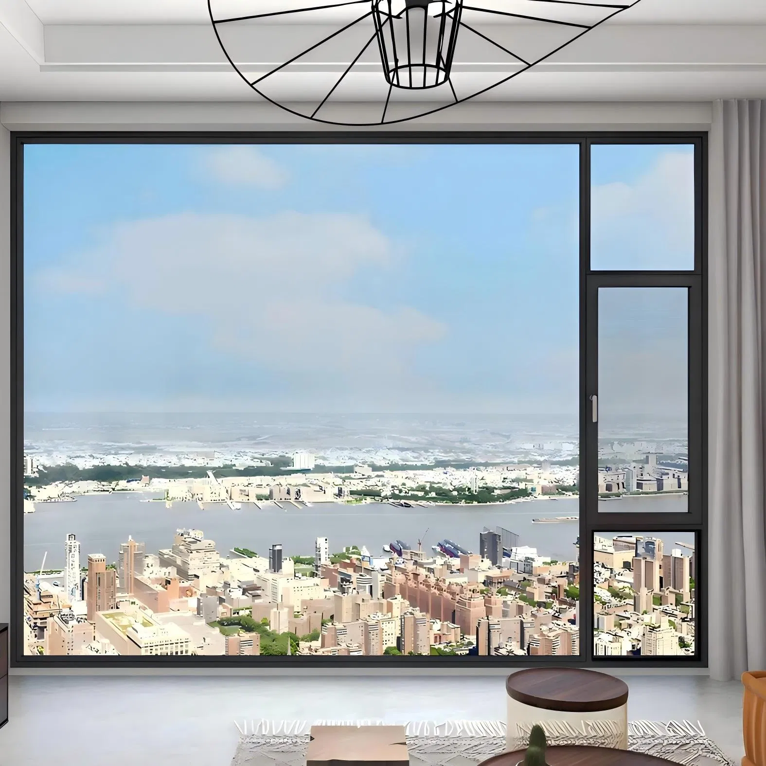 Premium Large Double Glazed Glass Windows in Aluminium for a Luxury Experience Waterproof Fixed Glass Picture Windows