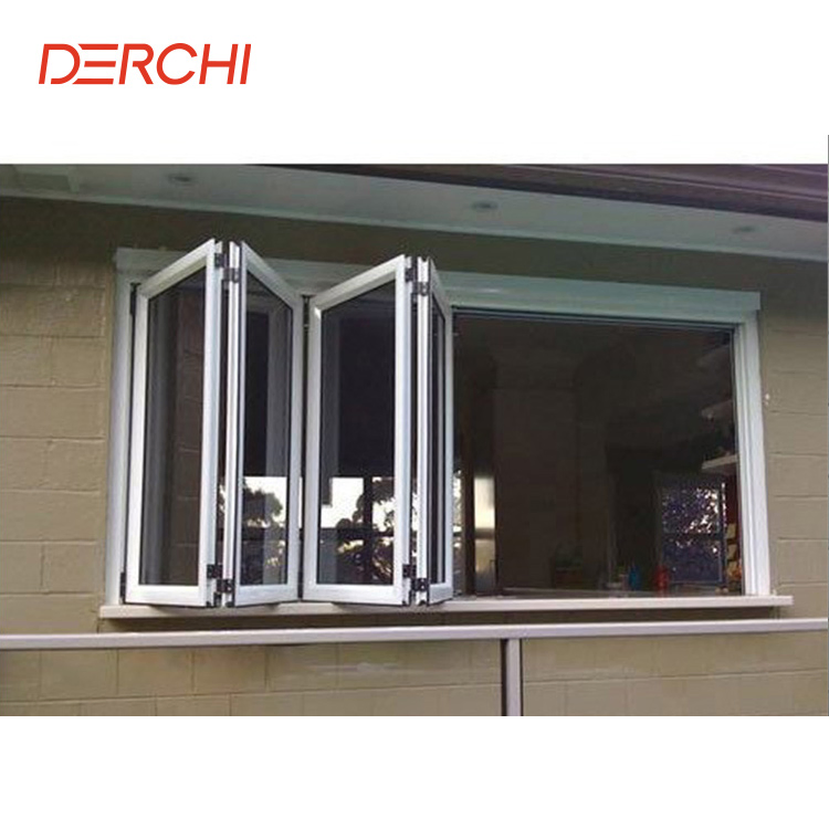 Accordion Folding Windows Aluminum Bifold Folding Glass Windows Aluminium Window Design Double Glazed Window